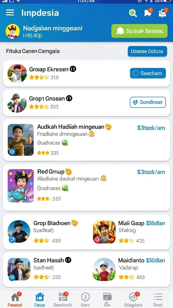 987up - Fitur interaksi pemain yang memudahkan komunikasi.