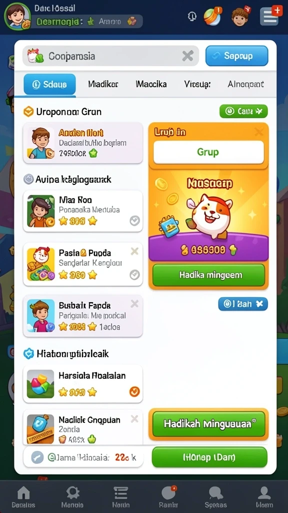 evip3 - Sistem misi harian dengan hadiah menarik.
